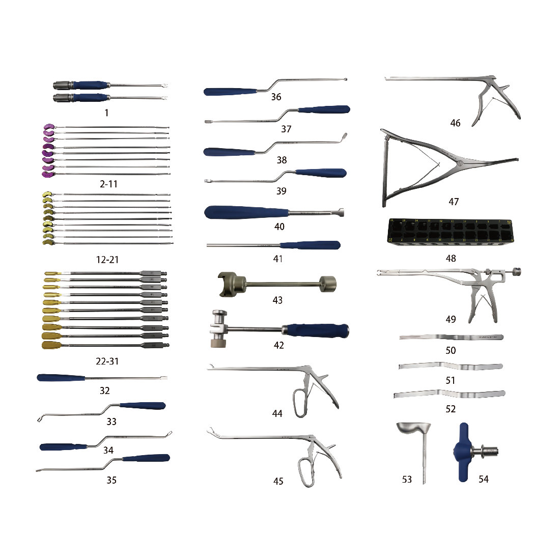 Instrumenten satz für internes Wirbelsäulen fixierung system