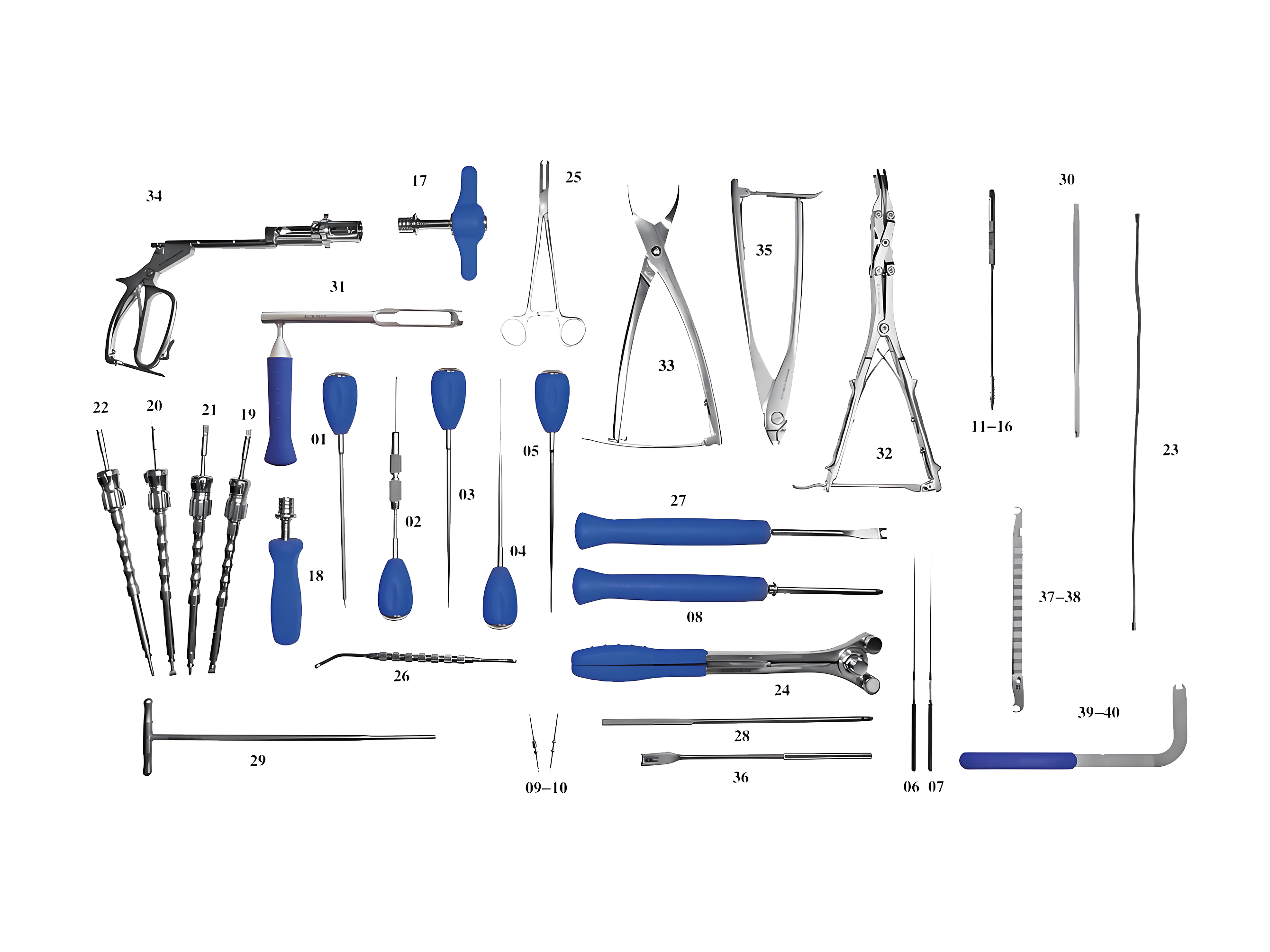 Instrumenten satz für internes Wirbelsäulen fixierung system (VI)