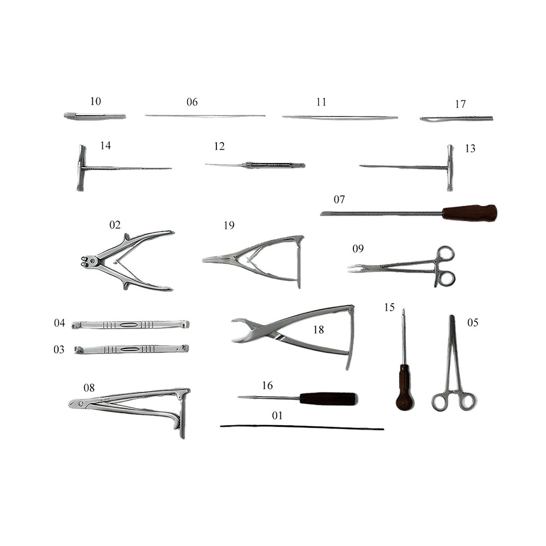 Instrumenten satz von Trauma implantaten